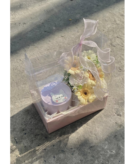 Sét bánh và hoa tặng em iu